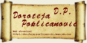 Doroteja Popličanović vizit kartica